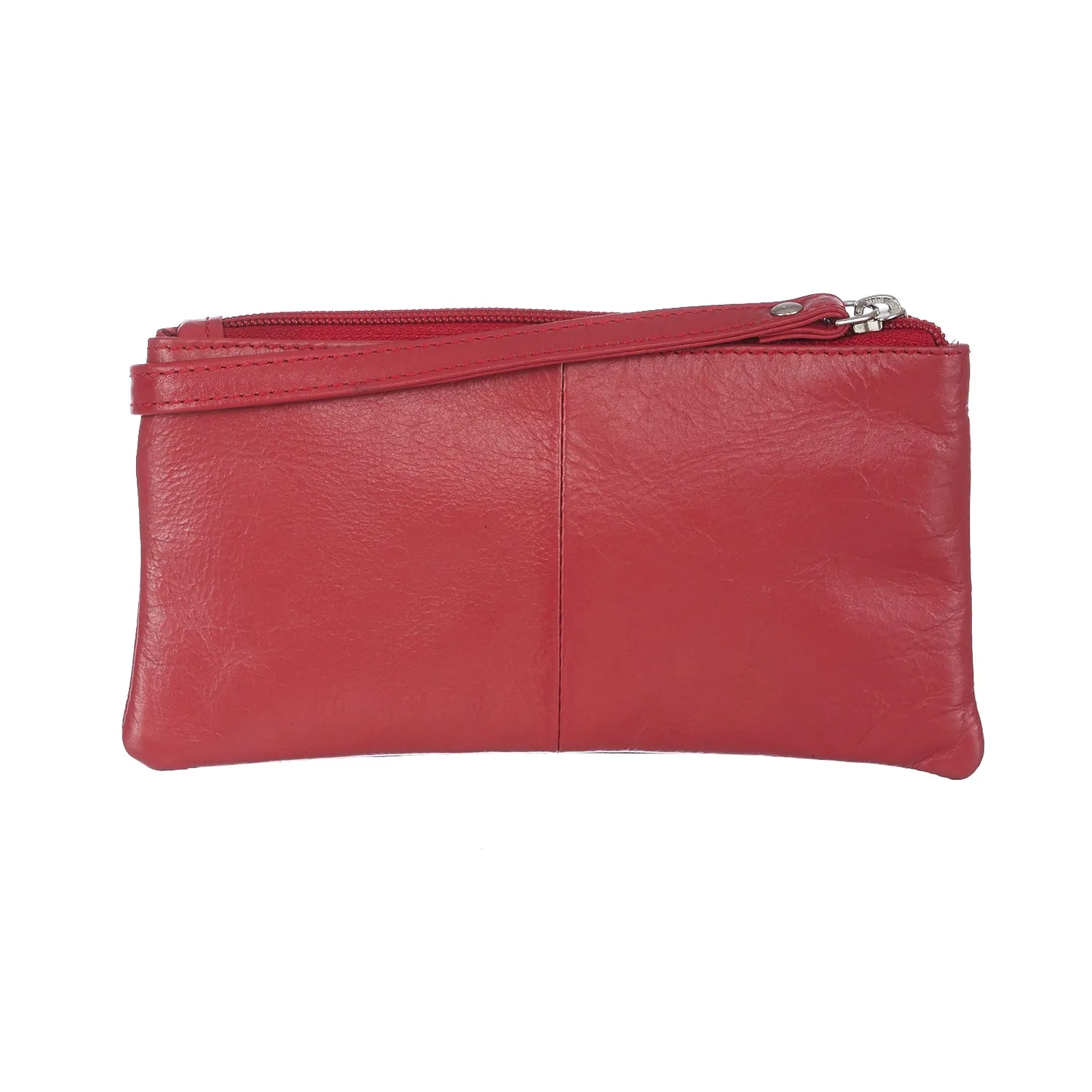 7027 Red Leather Hand Pouch