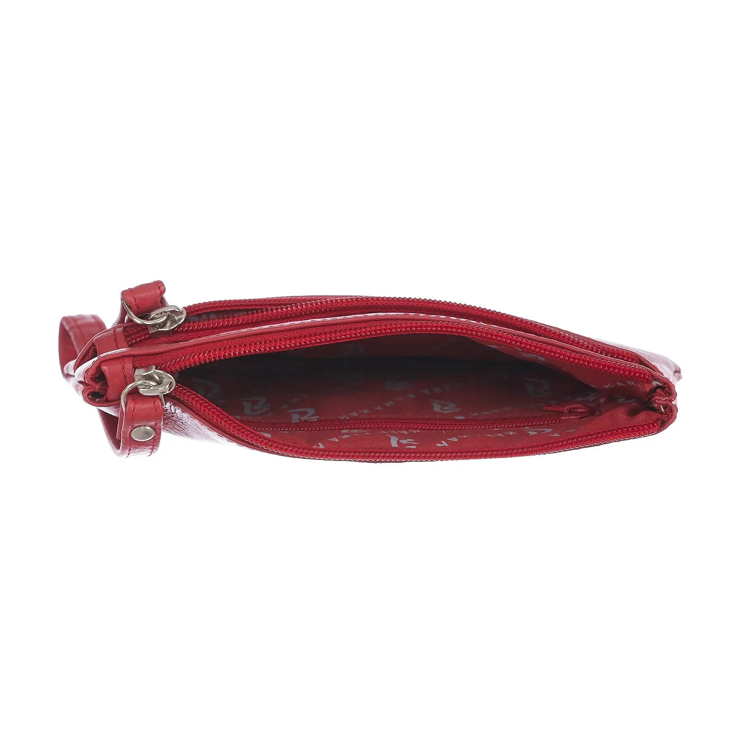 7027 Red Leather Hand Pouch