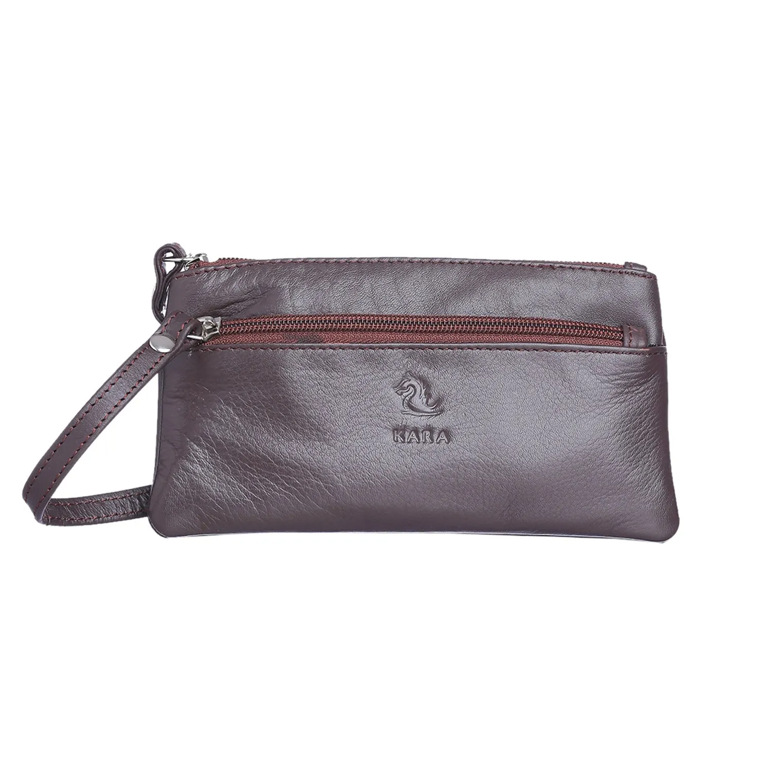 7027 Red Leather Hand Pouch