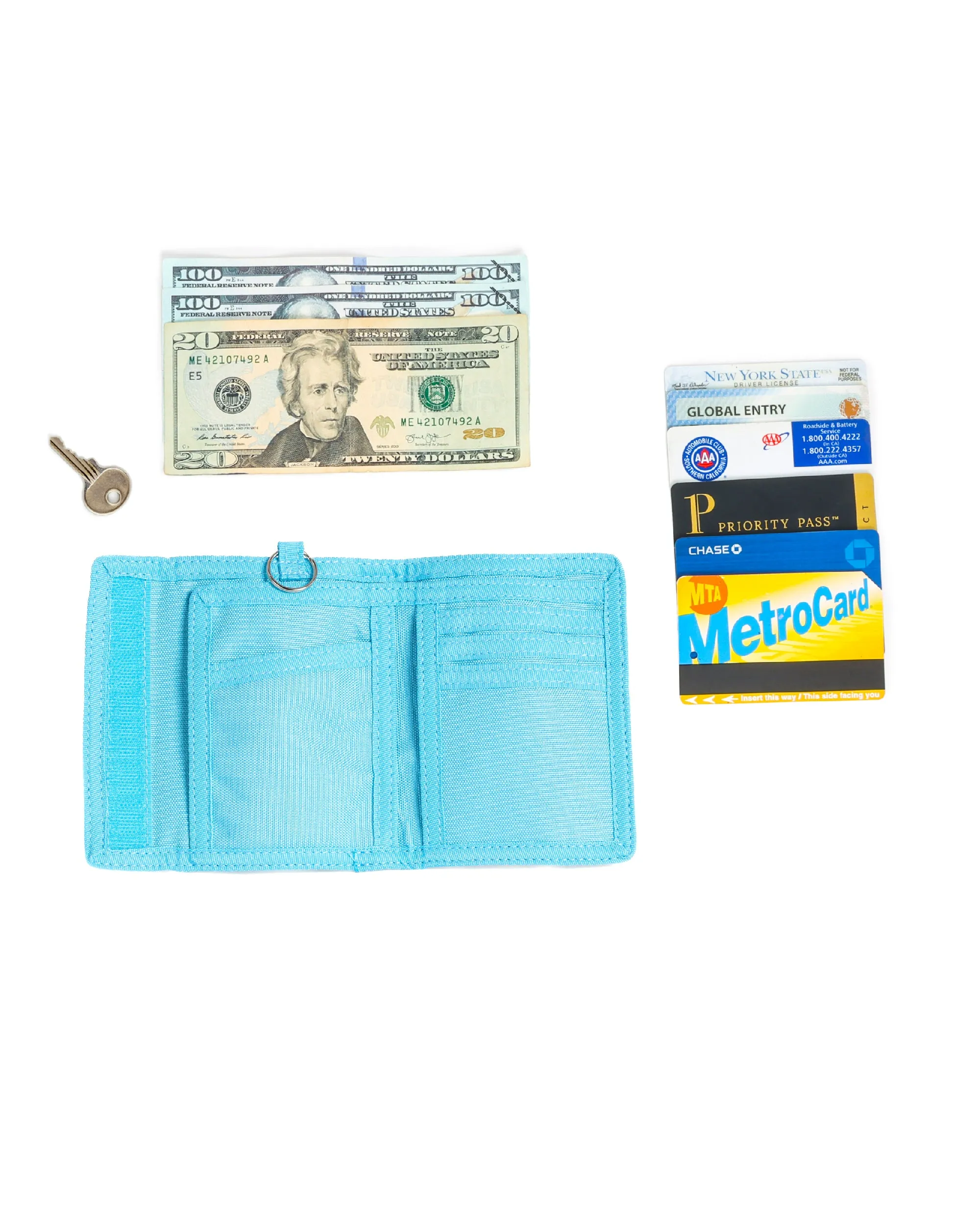 80's Wallet | Bi-Fold RFID | Neon Blue