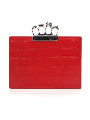 Alexander McQueen Croc Effect Clutch Bag