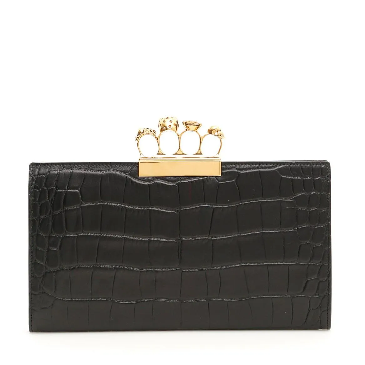 Alexander McQueen Knuckle Embellished Clutch Bag