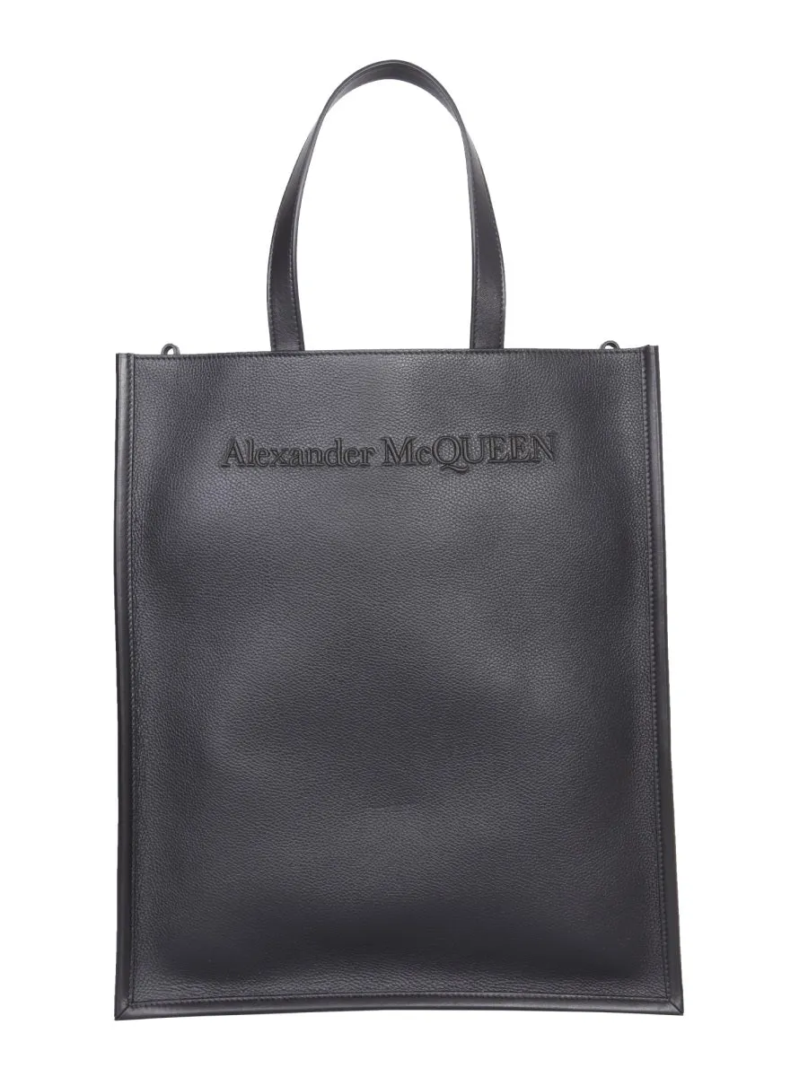 Alexander McQueen Logo Detailed Tote Bag