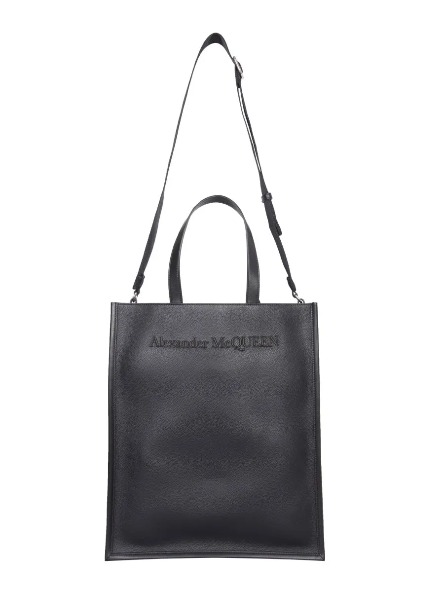 Alexander McQueen Logo Detailed Tote Bag