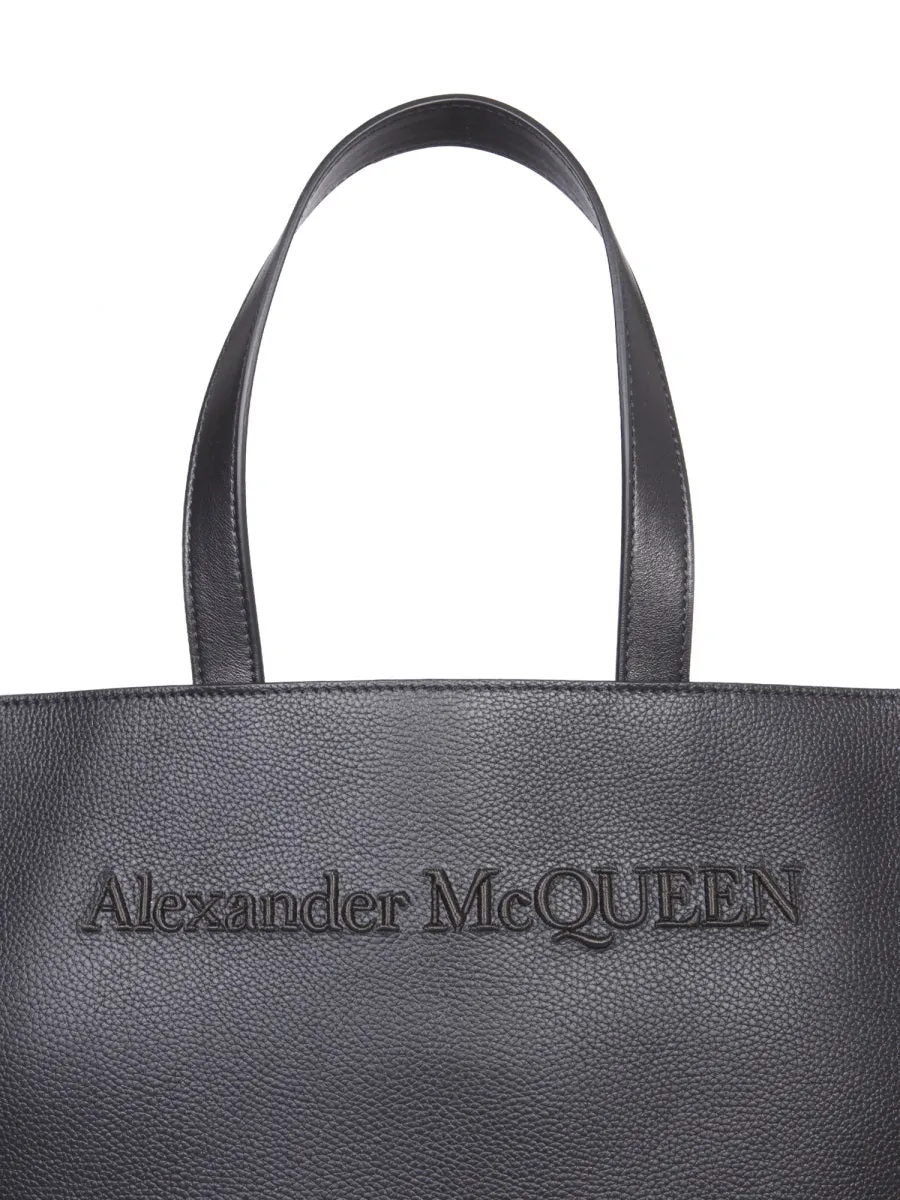 Alexander McQueen Logo Detailed Tote Bag