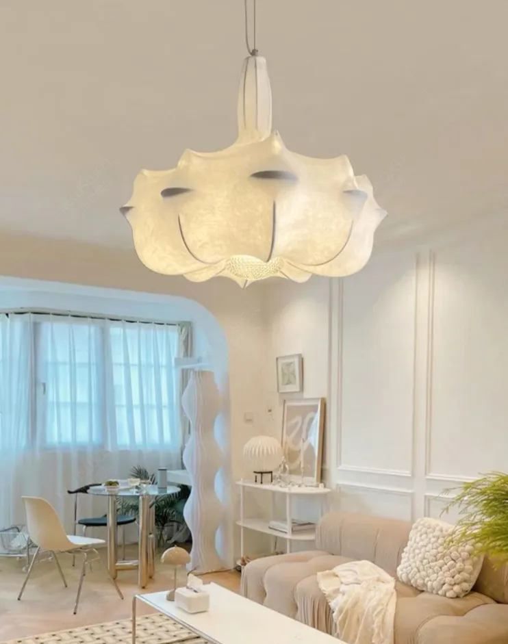 Alien Cloud - French Cream Silk Pendant Chandelier for Living Room/Bedroom