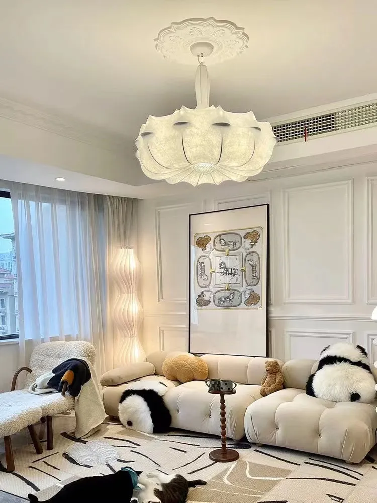 Alien Cloud - French Cream Silk Pendant Chandelier for Living Room/Bedroom