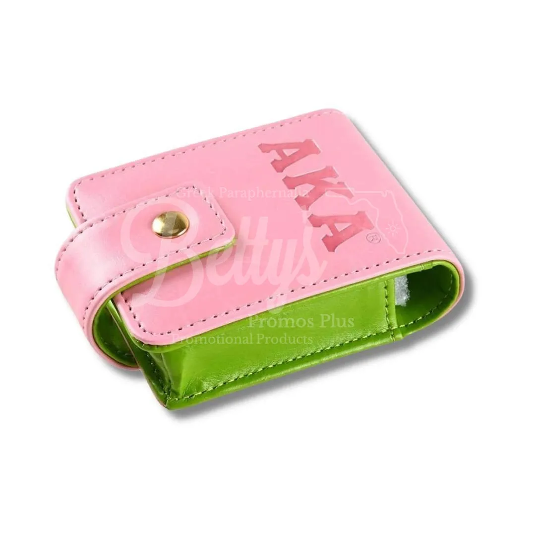 Alpha Kappa Alpha AKA Lipstick Holder Travel Lipstick Case Dual Lip Balm Holder