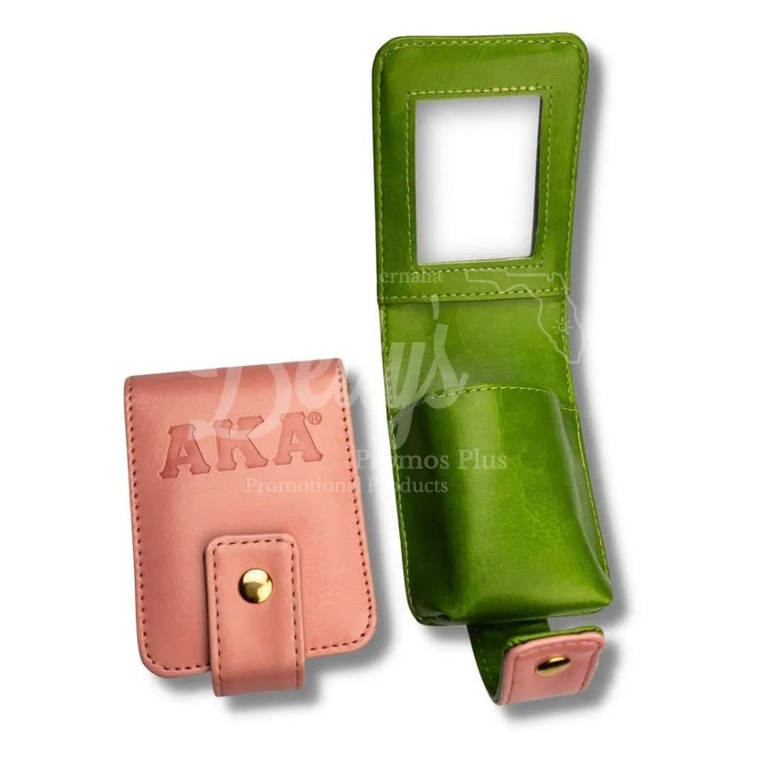 Alpha Kappa Alpha AKA Lipstick Holder Travel Lipstick Case Dual Lip Balm Holder