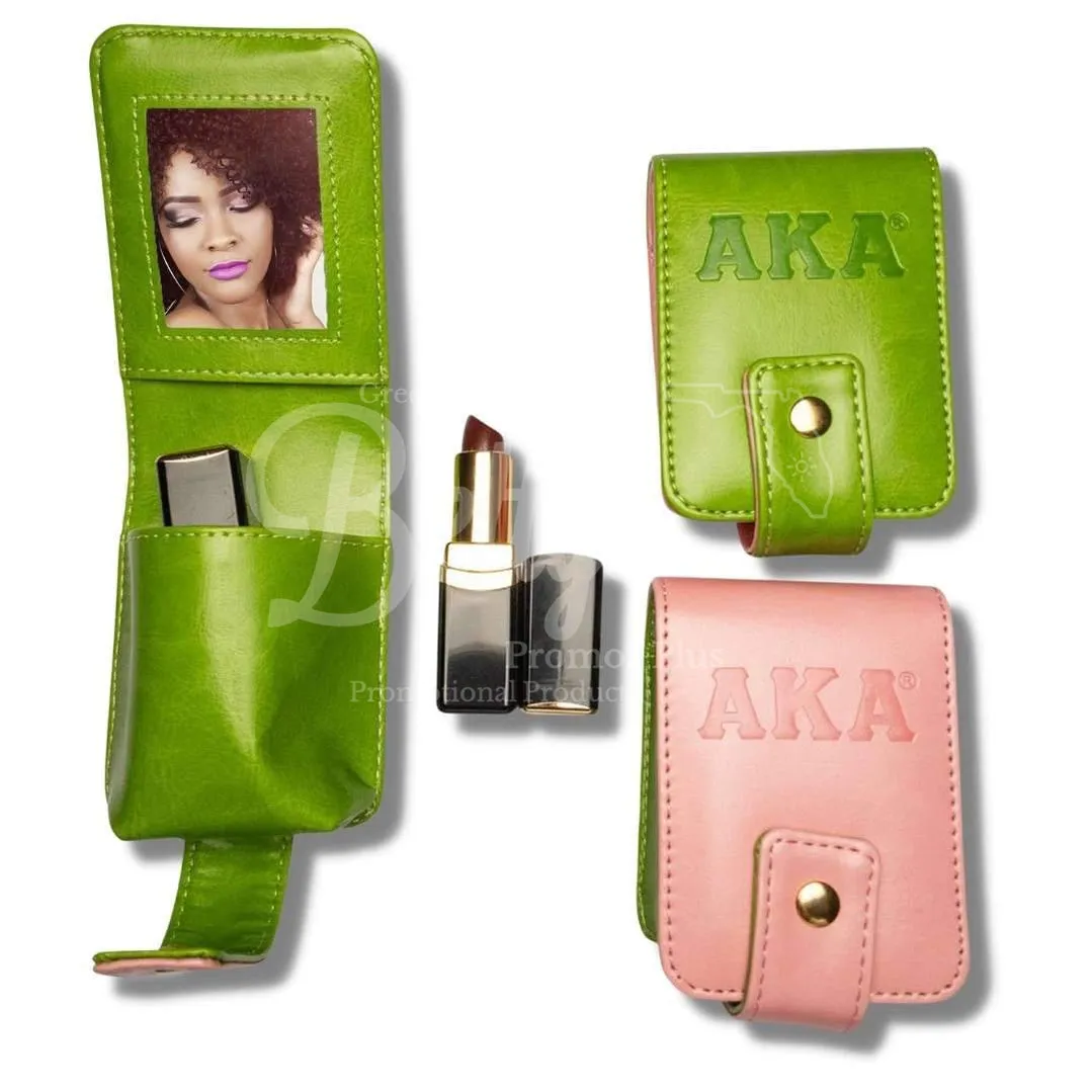 Alpha Kappa Alpha AKA Lipstick Holder Travel Lipstick Case Dual Lip Balm Holder