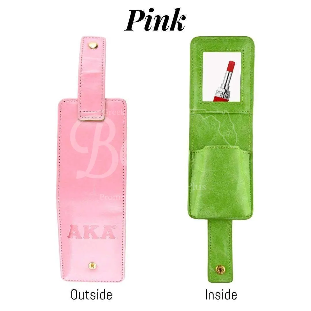 Alpha Kappa Alpha AKA Lipstick Holder Travel Lipstick Case Dual Lip Balm Holder