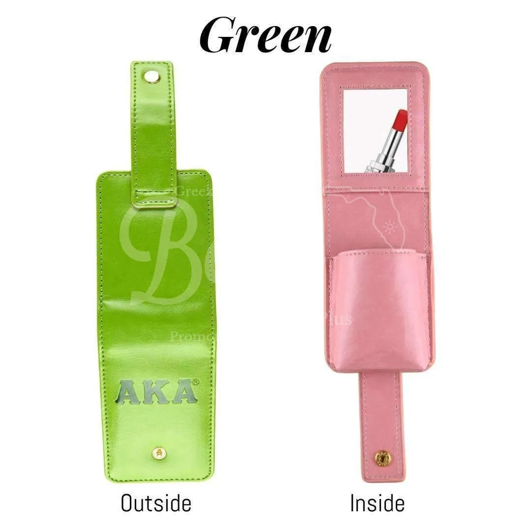 Alpha Kappa Alpha AKA Lipstick Holder Travel Lipstick Case Dual Lip Balm Holder