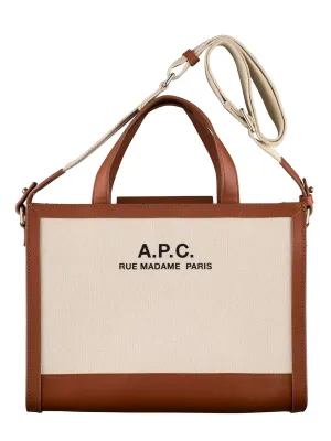 A.P.C. Logo Printed Open Top Tote Bag