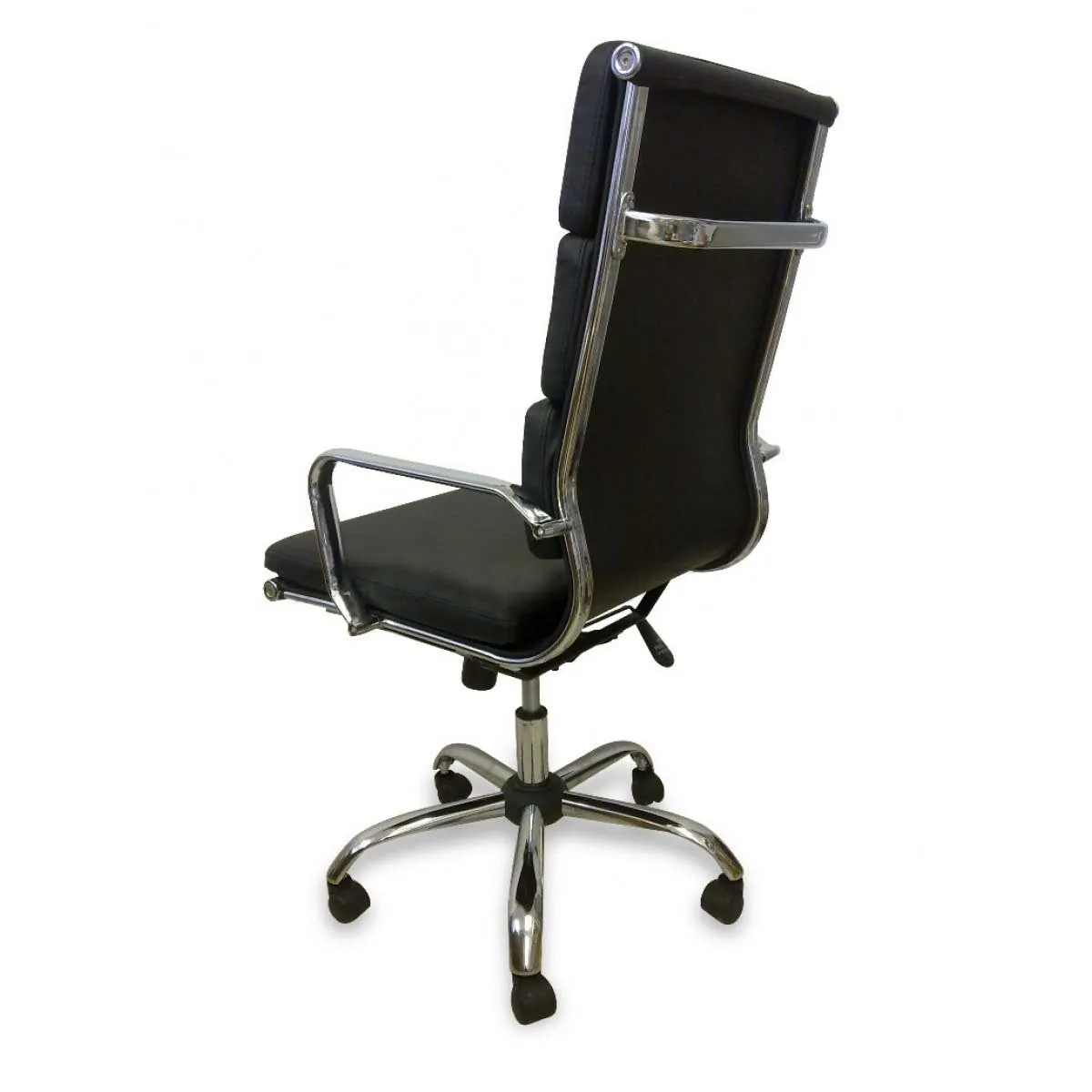 Aria High Back Office Chair - Black Leather