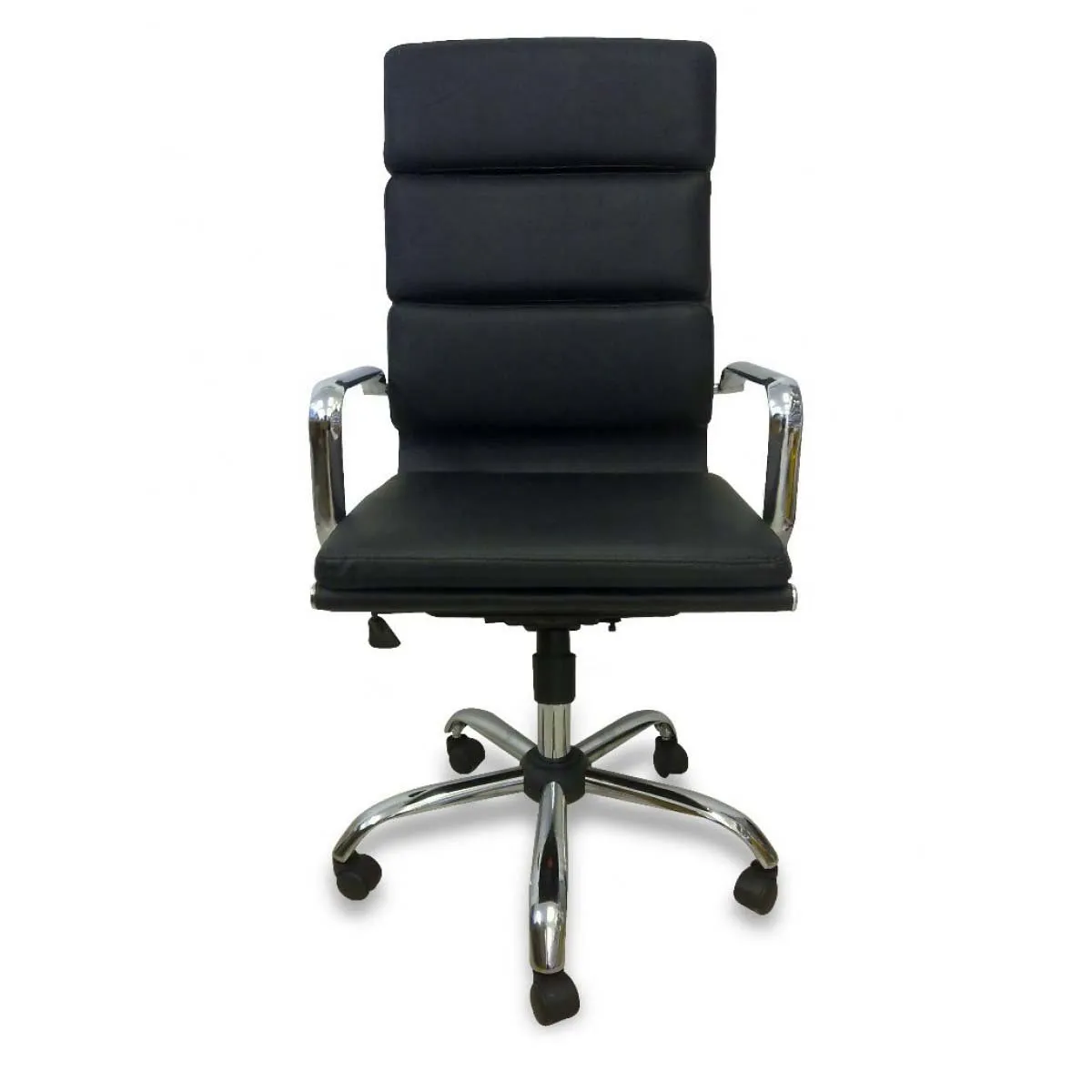 Aria High Back Office Chair - Black Leather