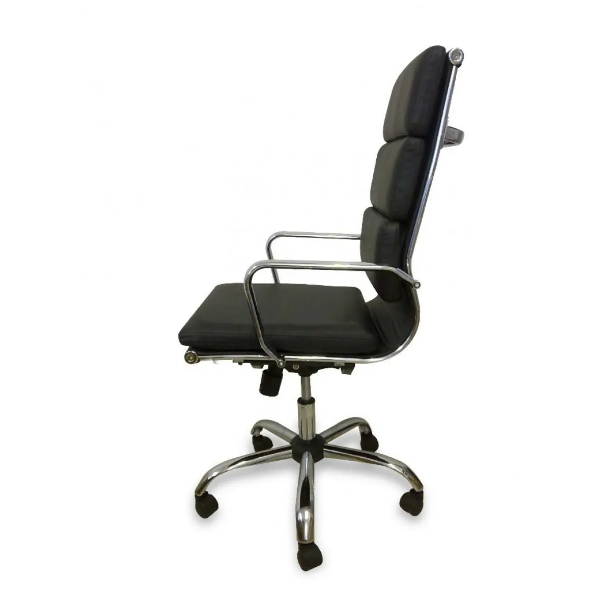 Aria High Back Office Chair - Black Leather