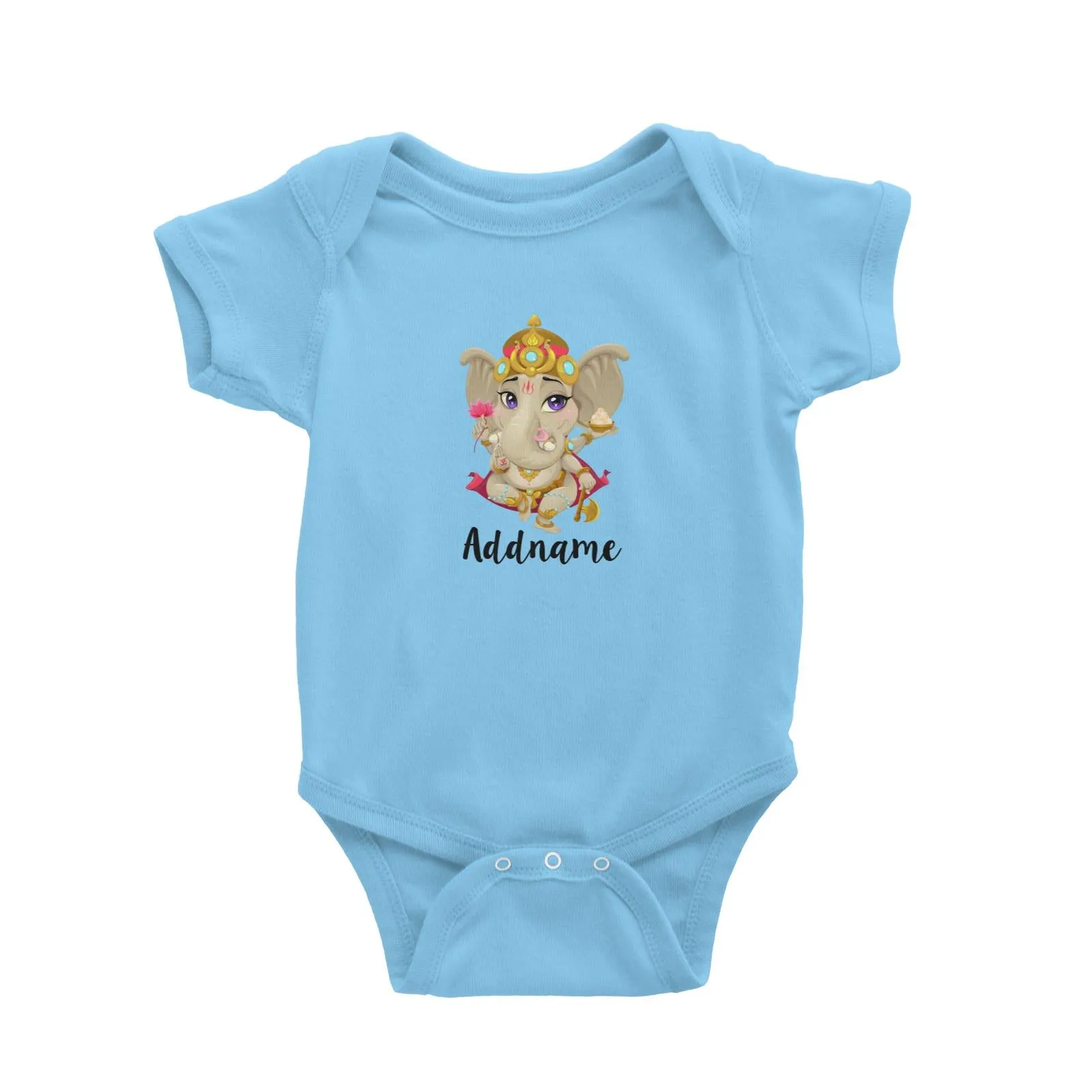 Artistic Ganesha Addname Baby Romper