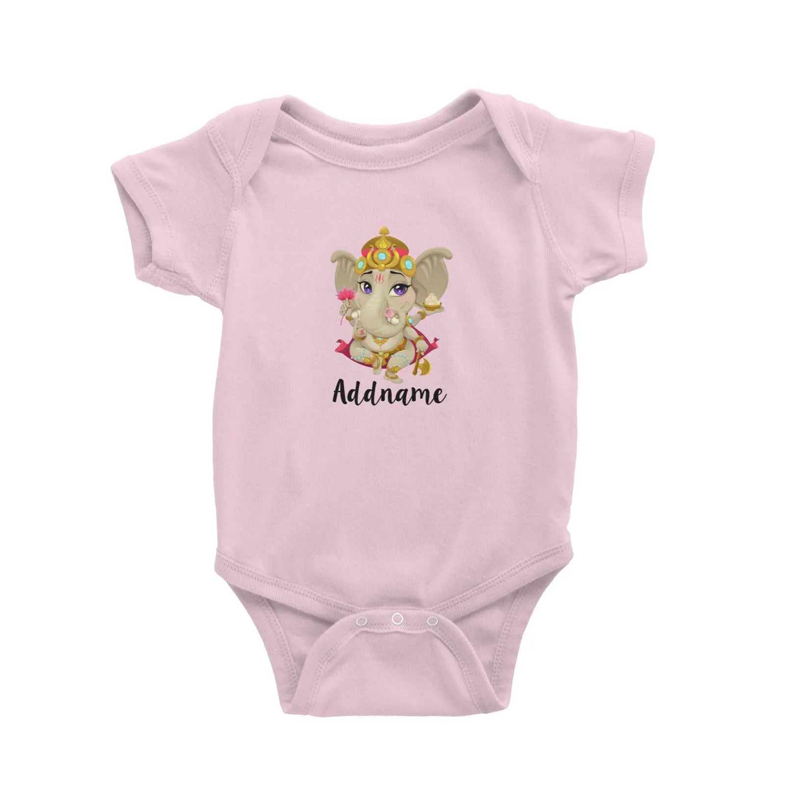 Artistic Ganesha Addname Baby Romper