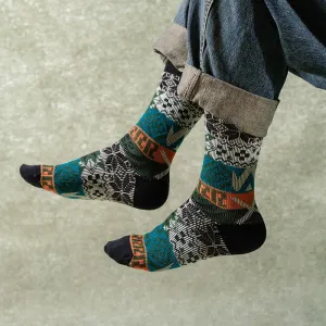 Artistic Native Multi Pattern Cotton Crew Socks