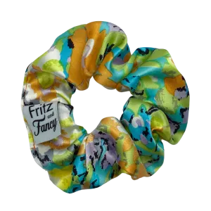 Artistic Poppies Silk Scrunchie