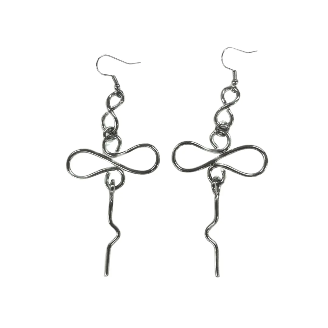 Artistic Wire Gunmetal Earrings II