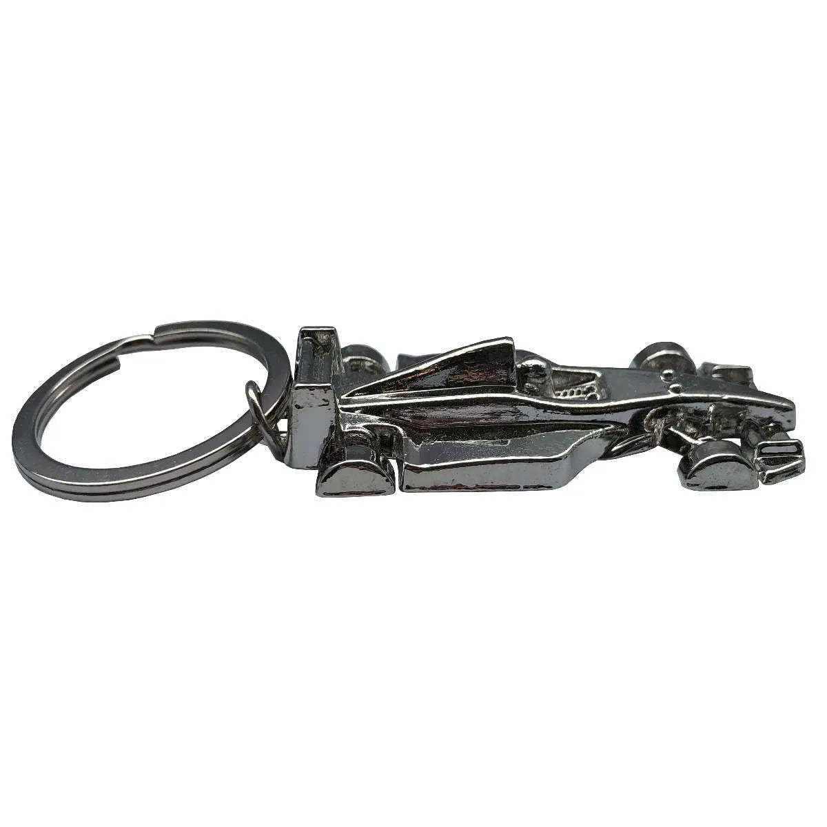 Bassin and Brown Racing Car Key Ring - Silver