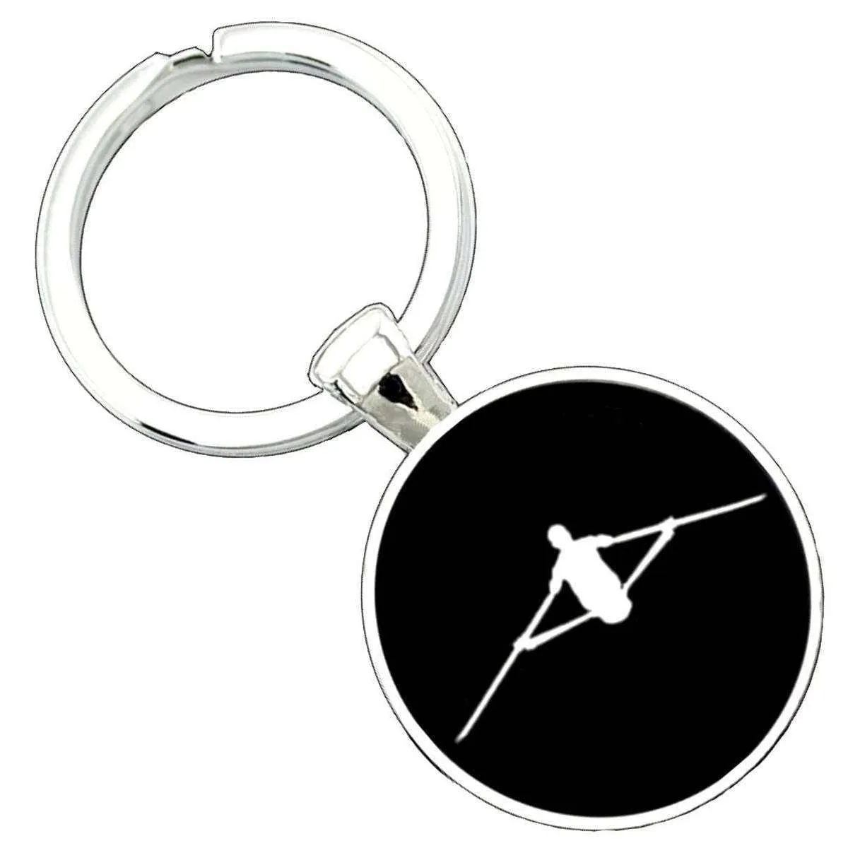 Bassin and Brown Rower Key Ring - Black/White