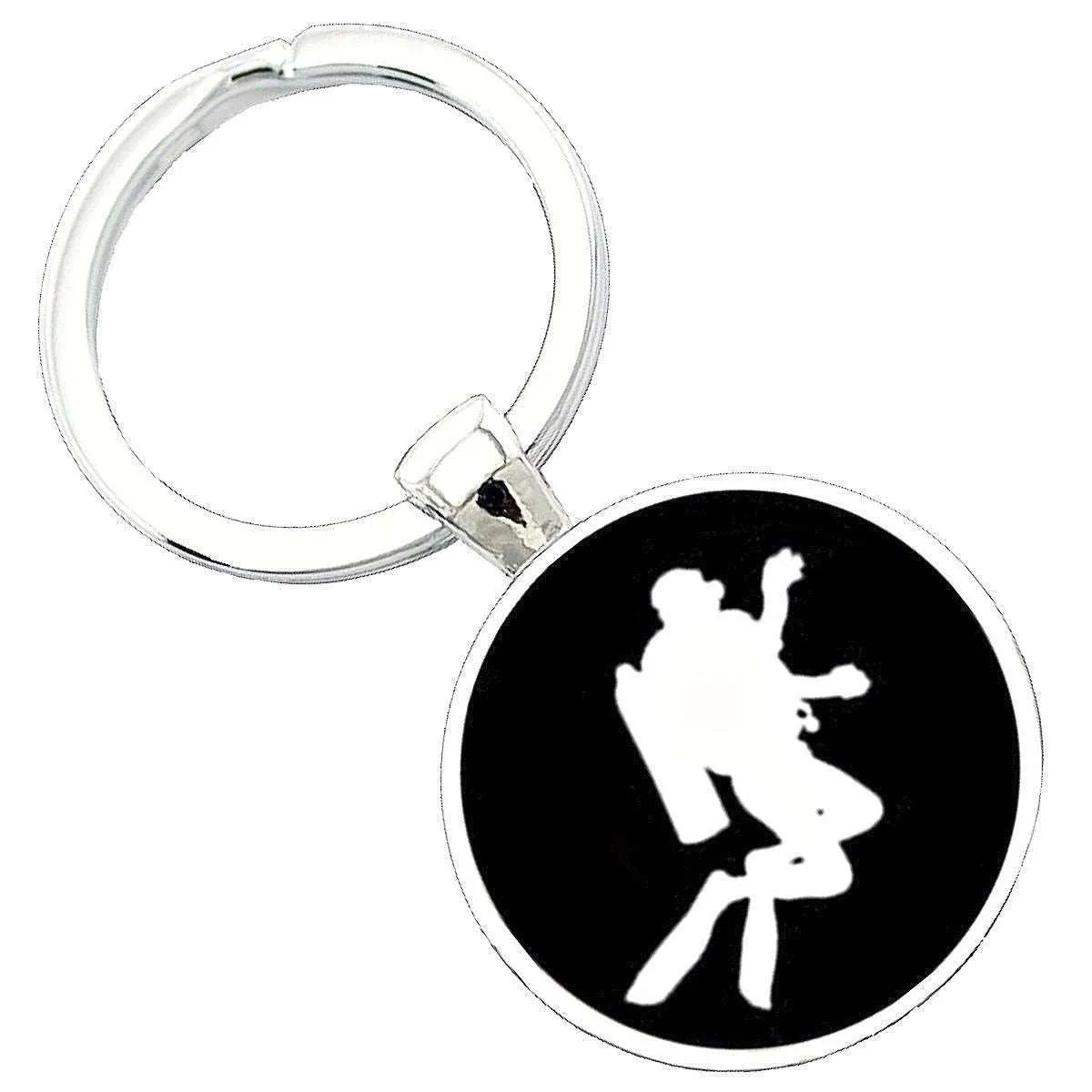 Bassin and Brown Scuba Diver Key Ring - Black/White