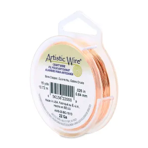 Beadalon, Artistic Wire, 22 Gauge / .64 mm Bare Copper Craft Wire, 15 yd