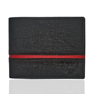 Bi-Fold Vegan Leather Wallet for Men (Black)