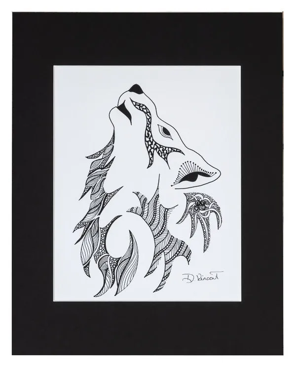 Black and White Canvas - Wolf; Artistic Inspirations by Debra