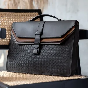 BOTTEGA VENETA INTRECCIATO Tricolor Document Case