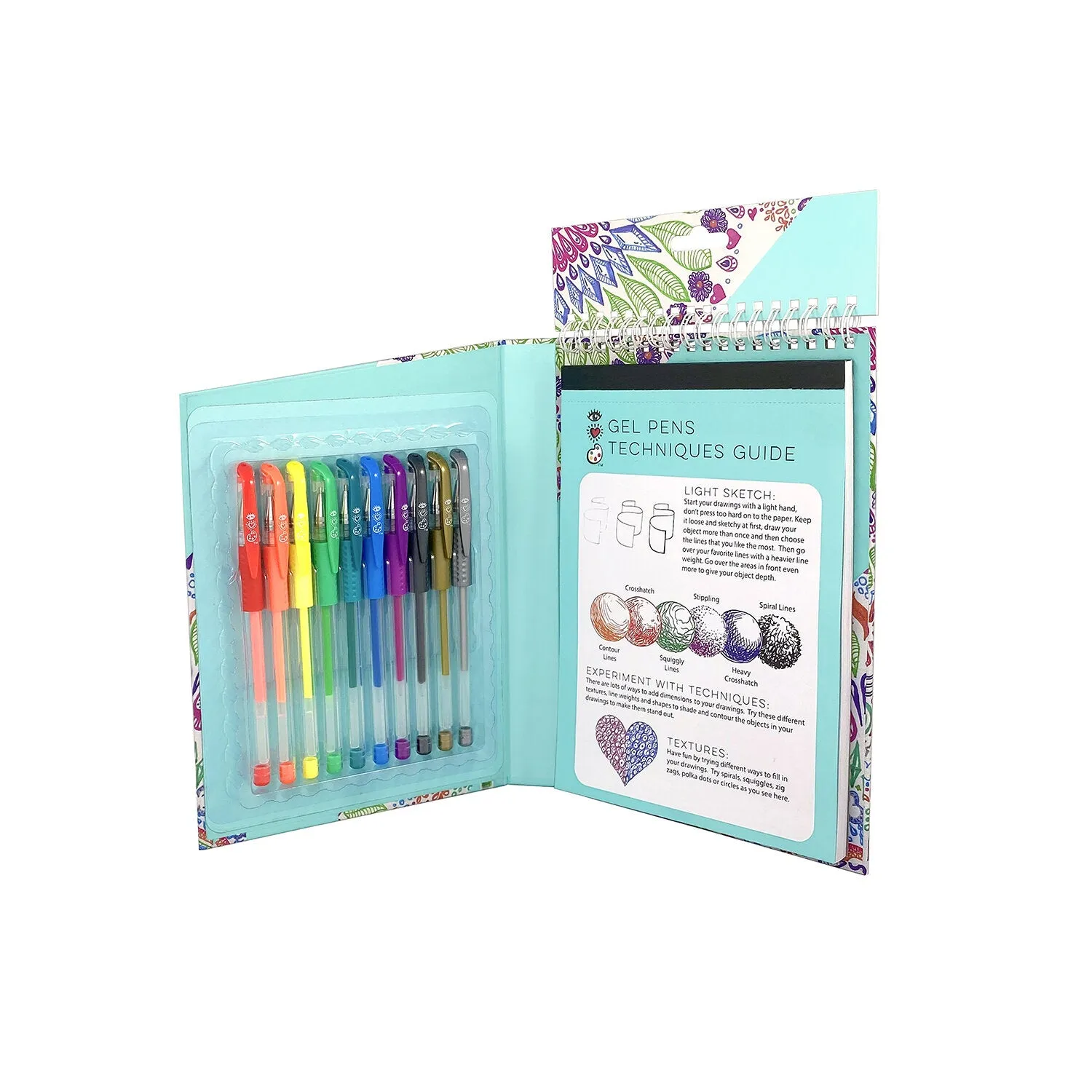 Bright Stripes Travel Art Pack Gel Pens