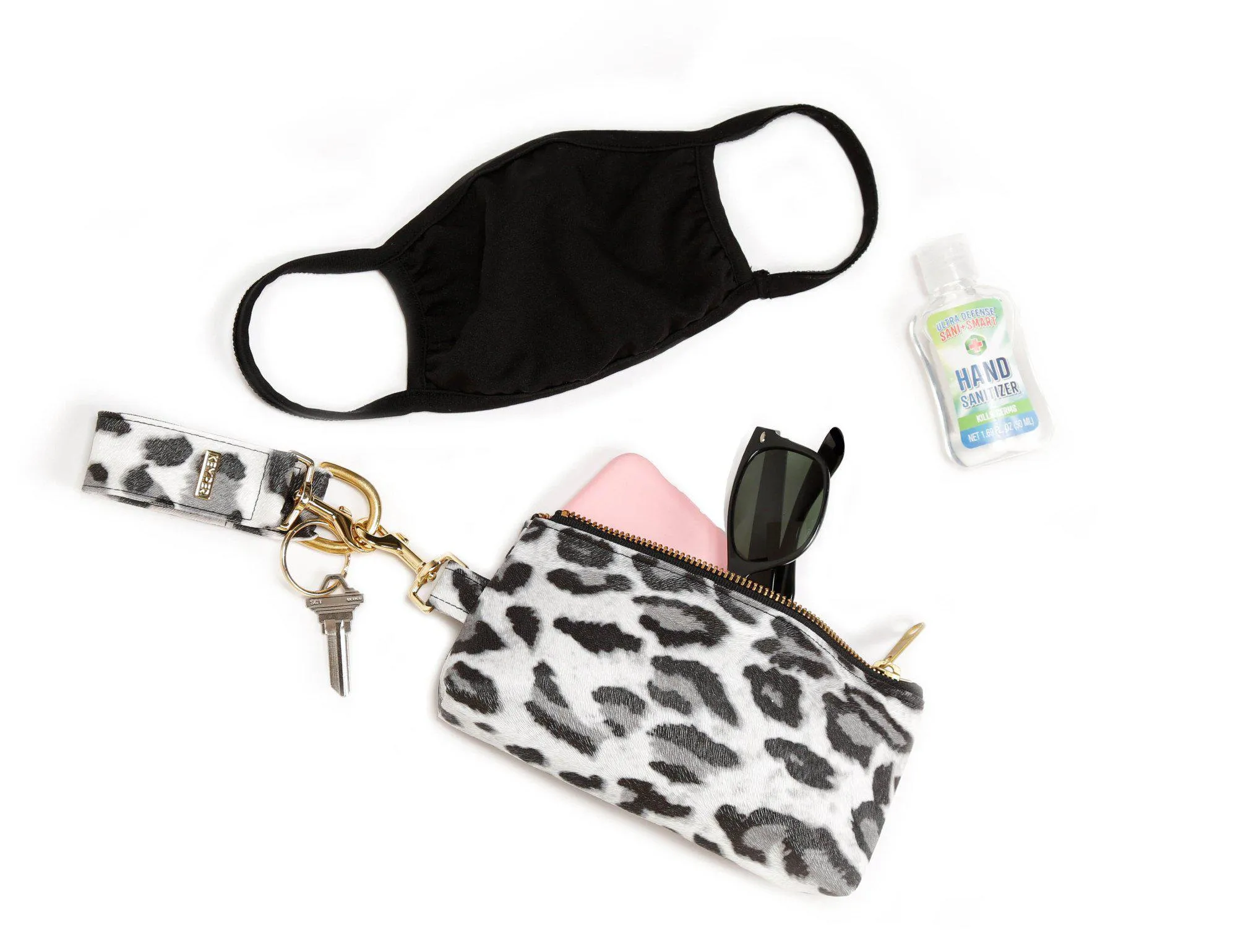 Brown Leopard SIGNATURE KEYPIT Set • Wristlet