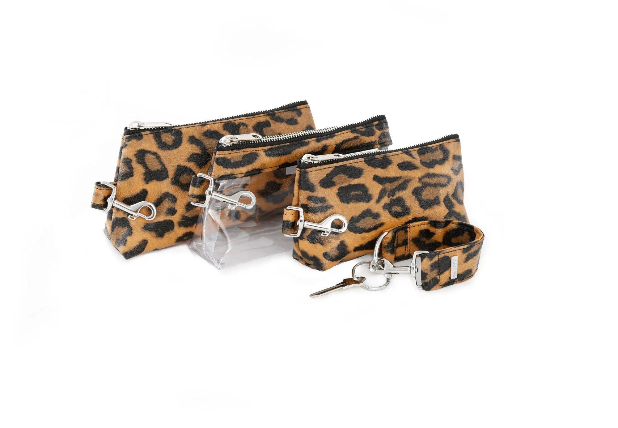 Brown Leopard SIGNATURE KEYPIT Set • Wristlet