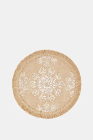 Brown Round Placemat