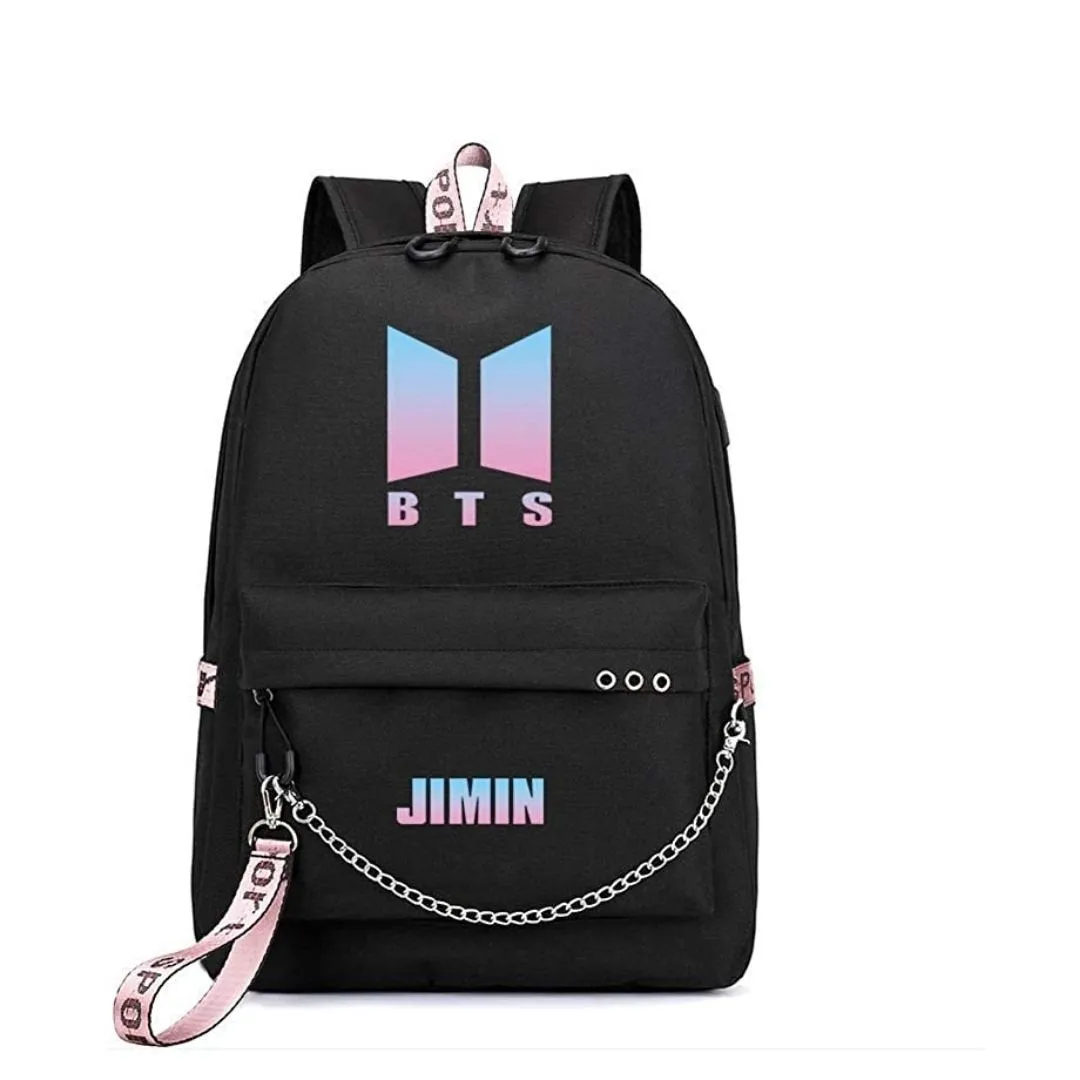 BTS Laptop Bag with USB port and 3.5 mm music Jack for headphones and earphones