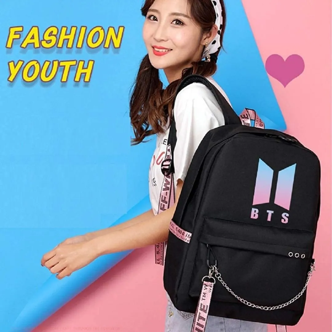 BTS Laptop Bag with USB port and 3.5 mm music Jack for headphones and earphones