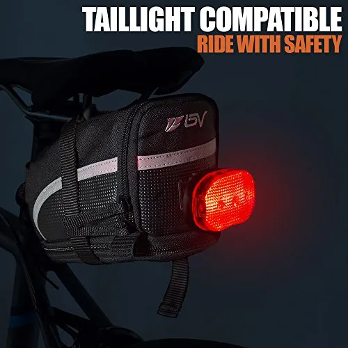 BV Bicycle Strap-On Saddle Bag with perfect Size I With reflective for a Safety ride I Seat Bag, Cycling Bag - Bike Bag for all our essentials, bike bags for bicycles, bike seat bag