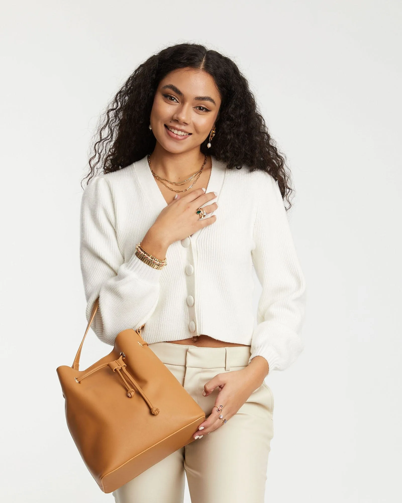 Caramel Jordan Bucket Bag