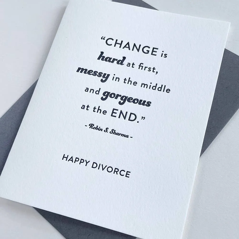 Change is Gorgeous Divorce Card