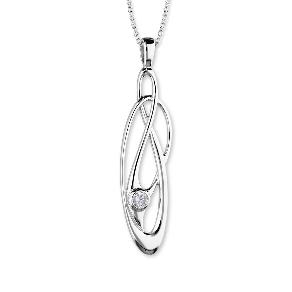 Cherish 9ct White Gold Pendant WDP 98 Diamond