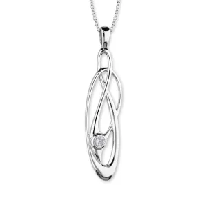 Cherish 9ct White Gold Pendant WDP 98 Diamond