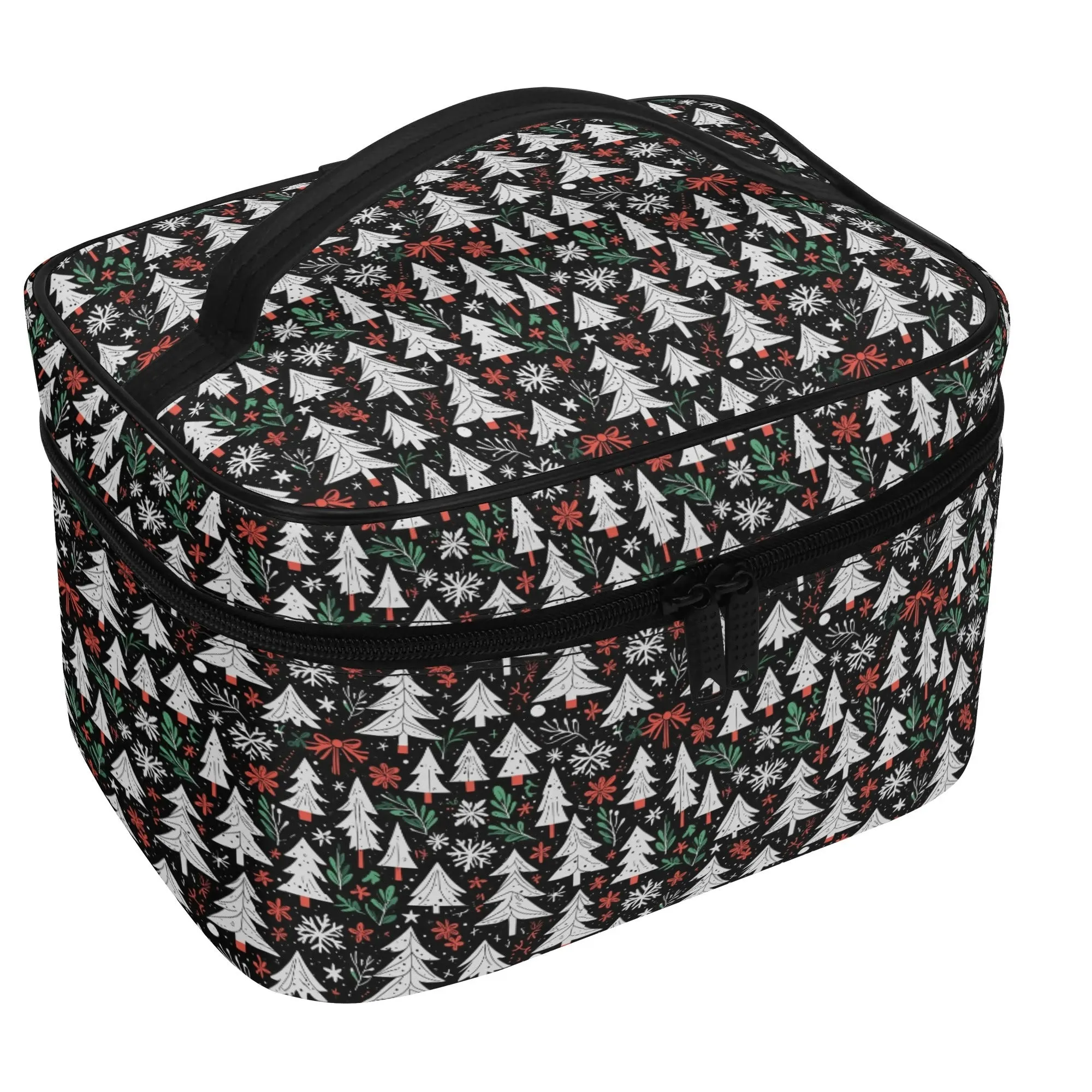 Christmas Tree Leather Cosmetic Bag