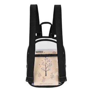 Clear Backpack Men's and Women's Mini Backpack PVC Transparent Bag