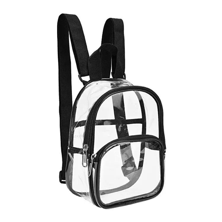 Clear Backpack Men's and Women's Mini Backpack PVC Transparent Bag