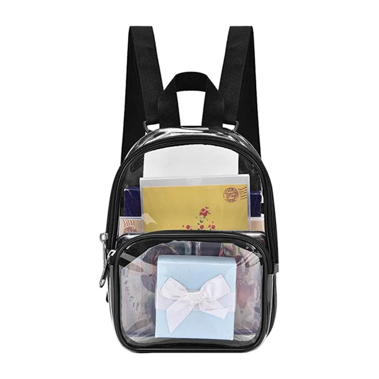 Clear Backpack Men's and Women's Mini Backpack PVC Transparent Bag