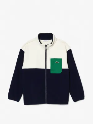 Colour block zip-up sweatshirt