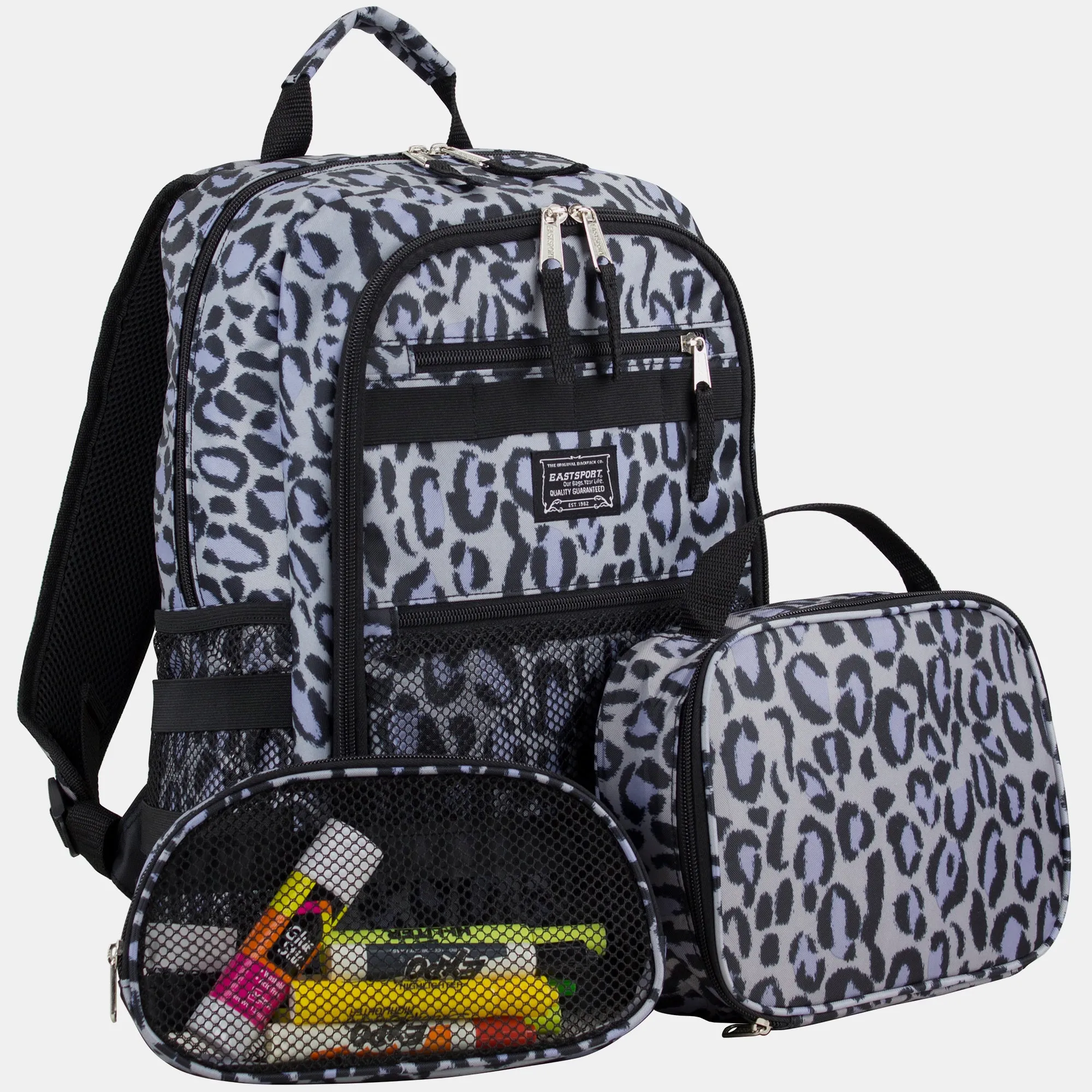 Compact 3-Piece Combo Backpack with Lunch Box and Snack/Pencil Pouch