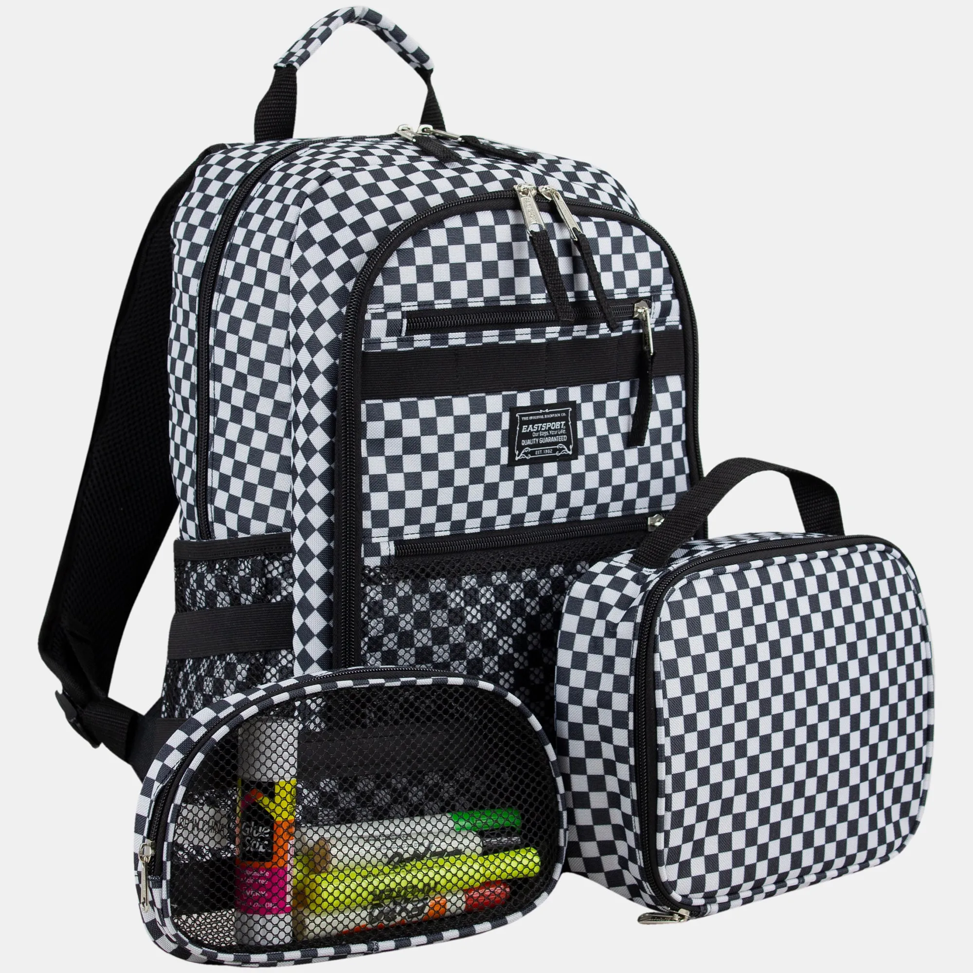 Compact 3-Piece Combo Backpack with Lunch Box and Snack/Pencil Pouch